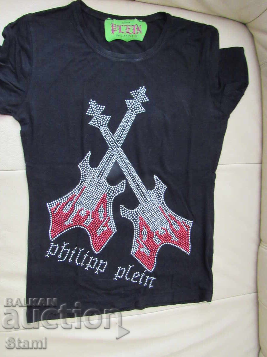 Tricou negru de damă PHILIPP PLEIN, mărimea S cu preț € 25.56 | 49.99 BGN