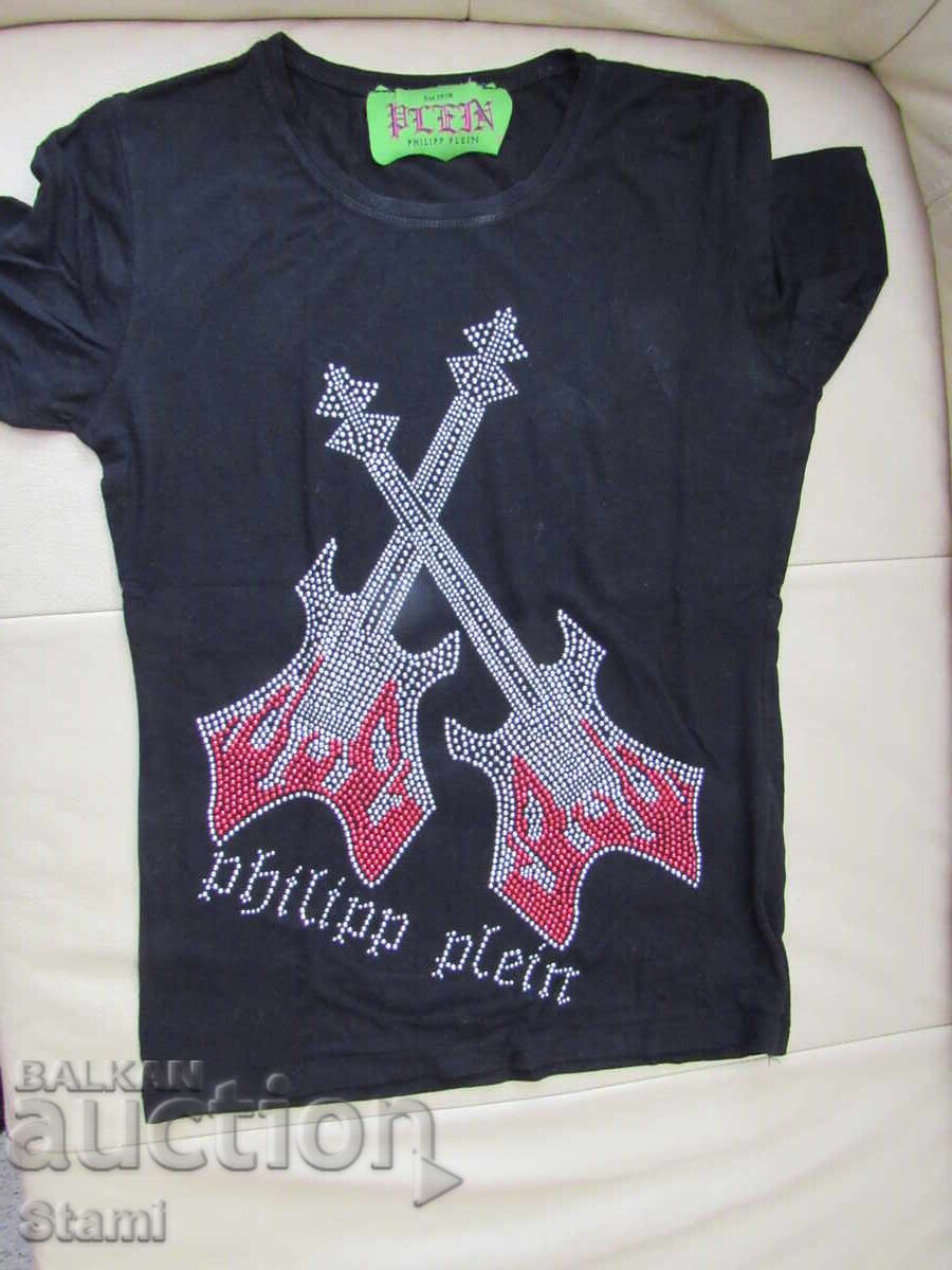 Tricou negru de damă PHILIPP PLEIN, mărimea S