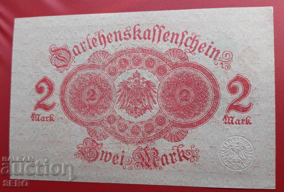 Bancnotă-Germania-2 timbre 1914 cu preț € 1.50 | 2.93 BGN