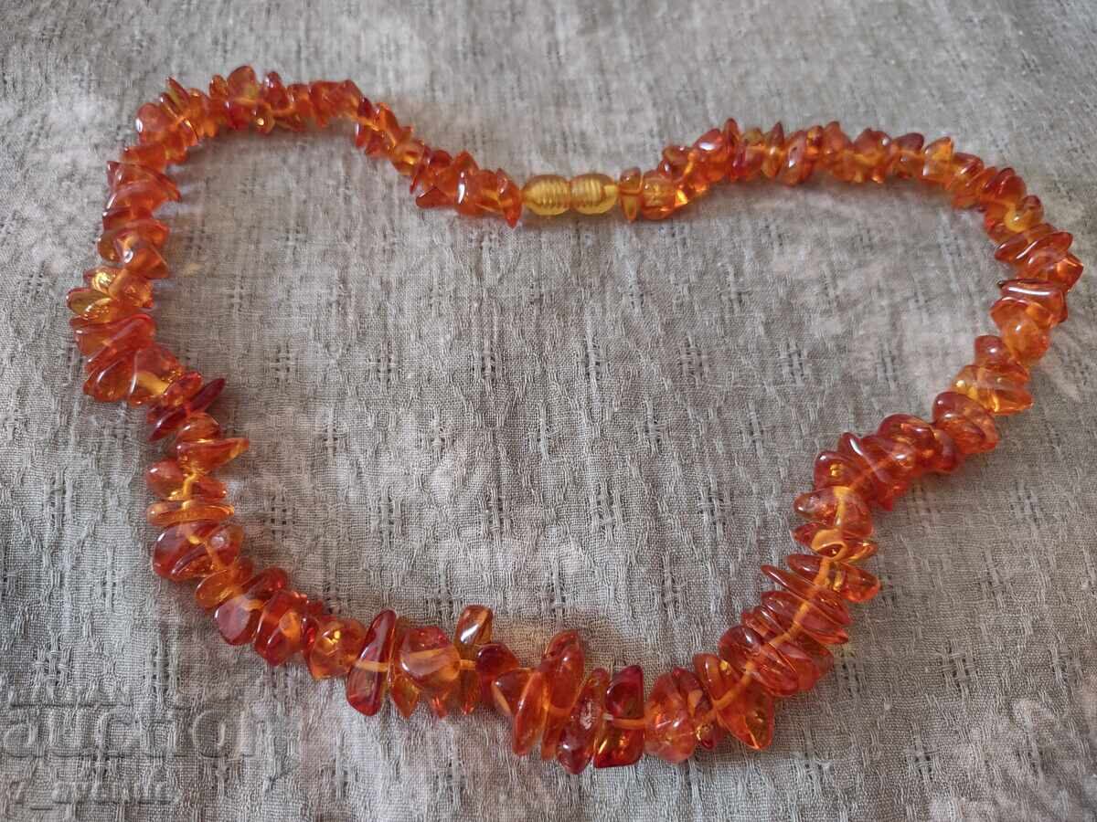 Necklace jewelry with amber, amber