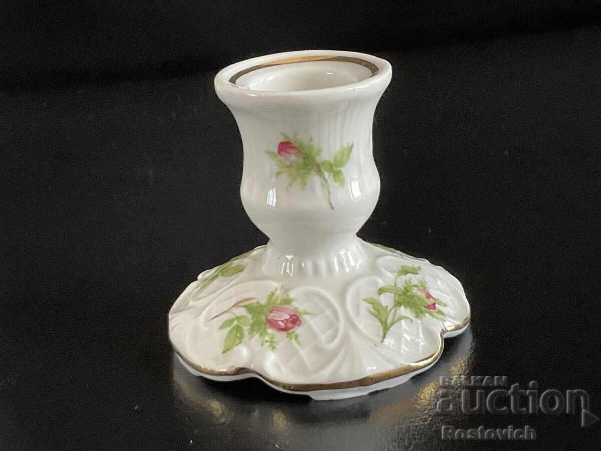 Porcelain candle holder Lindner Küps Bavaria, Germany