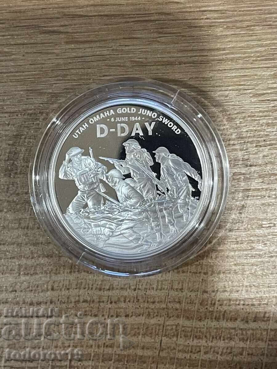 Licitație 1 oz Argint Ziua Z "06.06.1944" - Marea Britanie Licitație 1 oz Argint Ziua Z "06.06.1944" - Marea Britanie