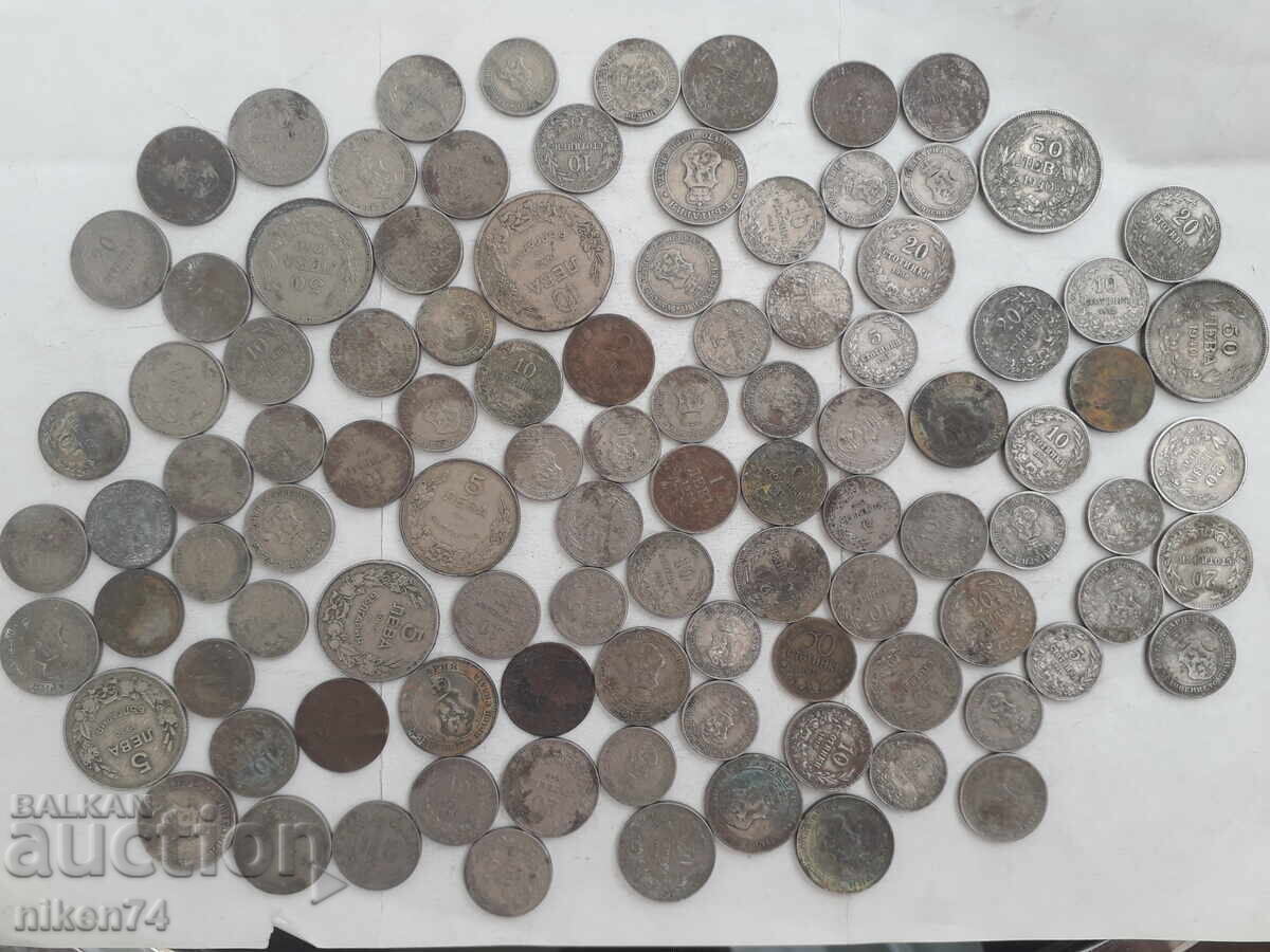 Lot ot 100 broya tsarski i knyazheski moneti, vklyuchitelno 1881g