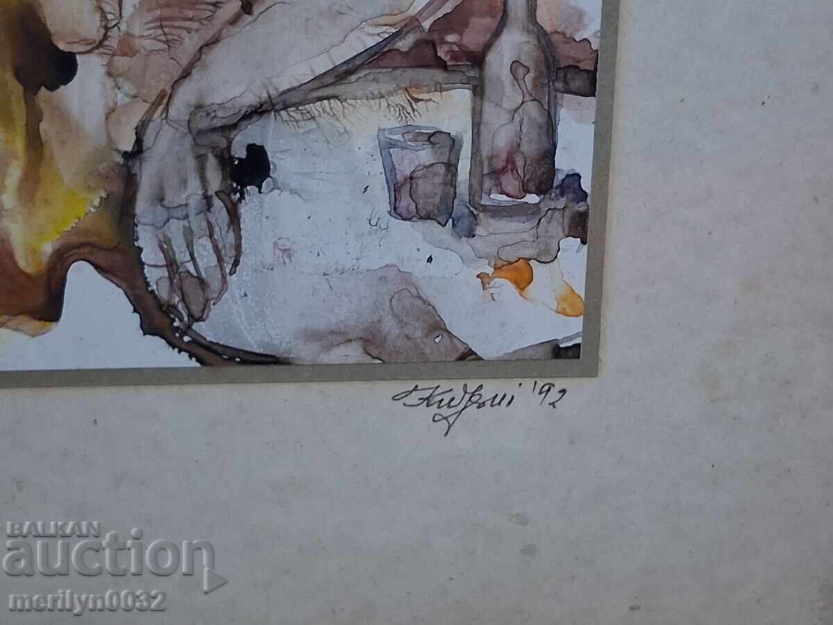 Δημοπρασία Πίνακας πορτρέτο ακουαρέλα 36/26 εκ. Kiril Irinchev 1992 Δημοπρασία Πίνακας πορτρέτο ακουαρέλα 36/26 εκ. Kiril Irinchev 1992