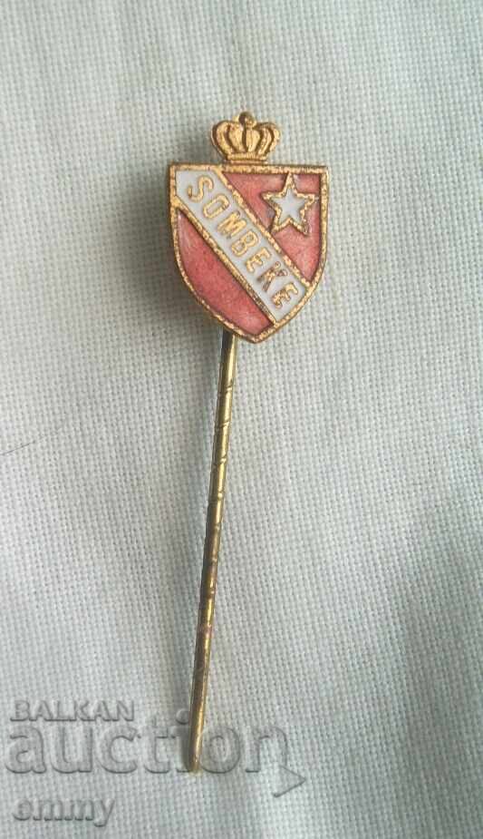 Football badge - White star, Sombeke, Belgium Football badge - White star, Sombeke, Belgium