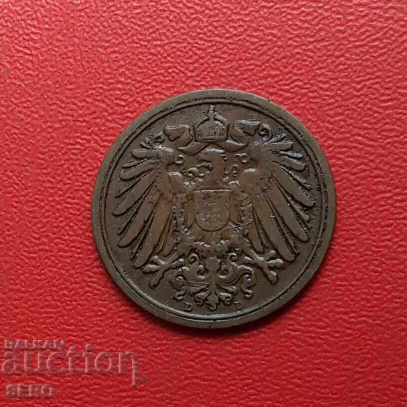 Germania-1 pfennig 1901 D-München cu preț € 0.40 | 0.78 BGN