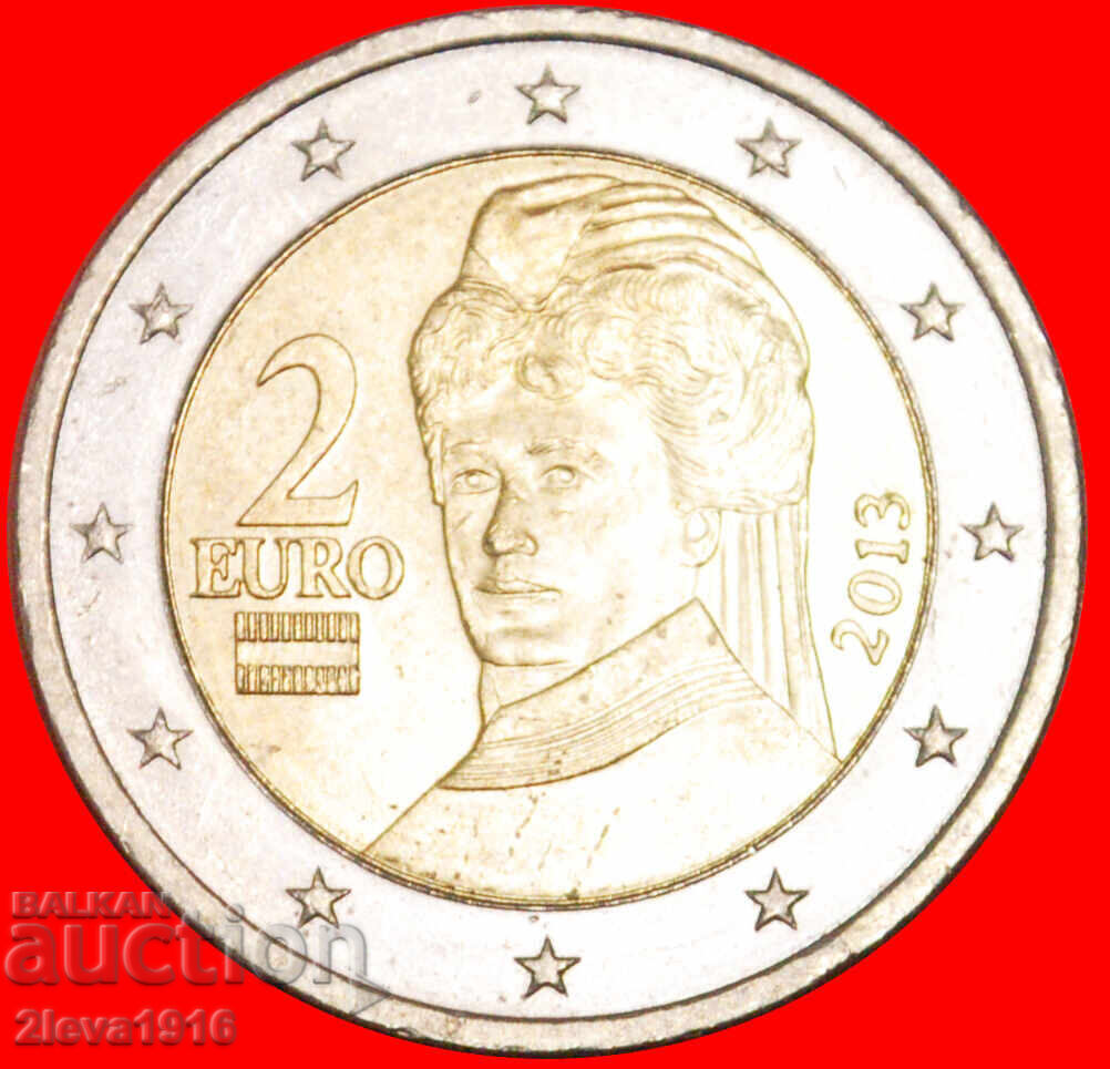 Ⰺ BERTHA VON SUTTNER 1843-1914: AUSTRIA ★ 2 EURO 2013 A I r1