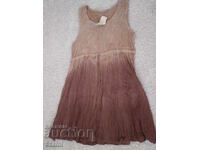 Rochie indiană maro ombre mărimea 38, nouă