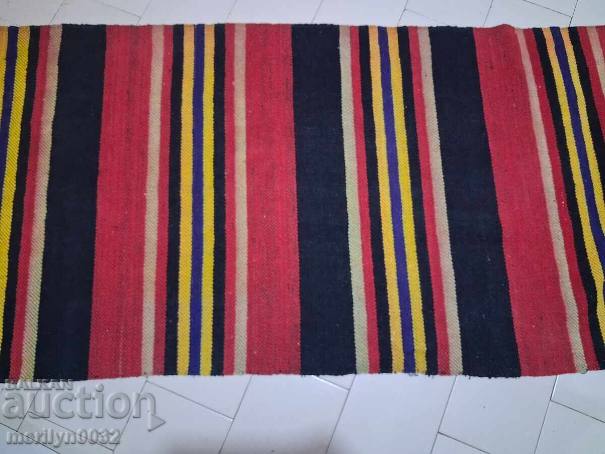 Old hand-woven wool rug 2.3/0.85m carpet UNUSED - 5 Old hand-woven wool rug 2.3/0.85m carpet UNUSED - 5