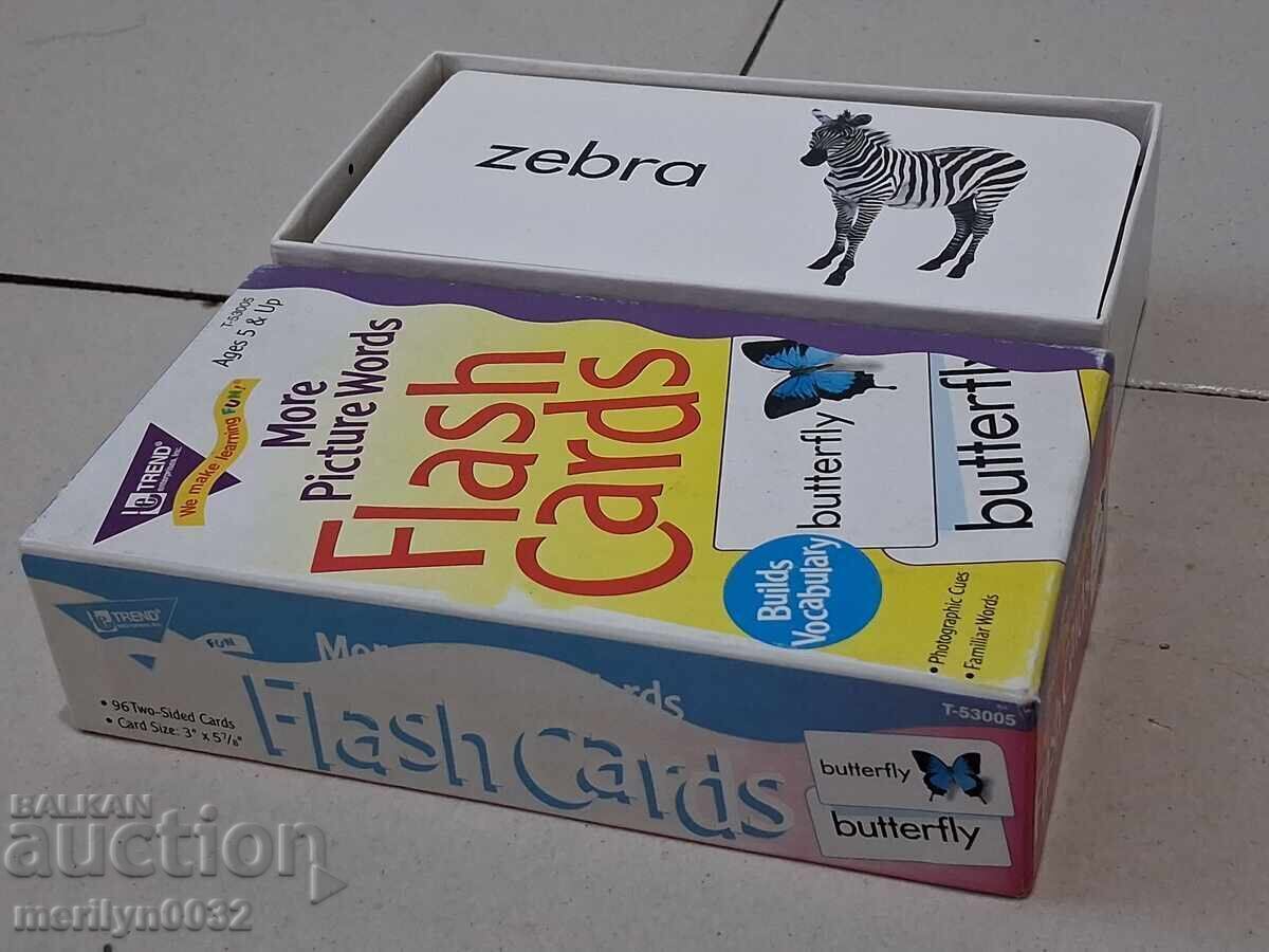 96 carduri flash made in USA card față-verso cu imagine NOI