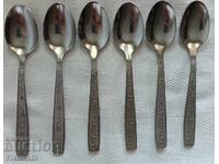 Set of 6 Russian, Soviet teaspoons