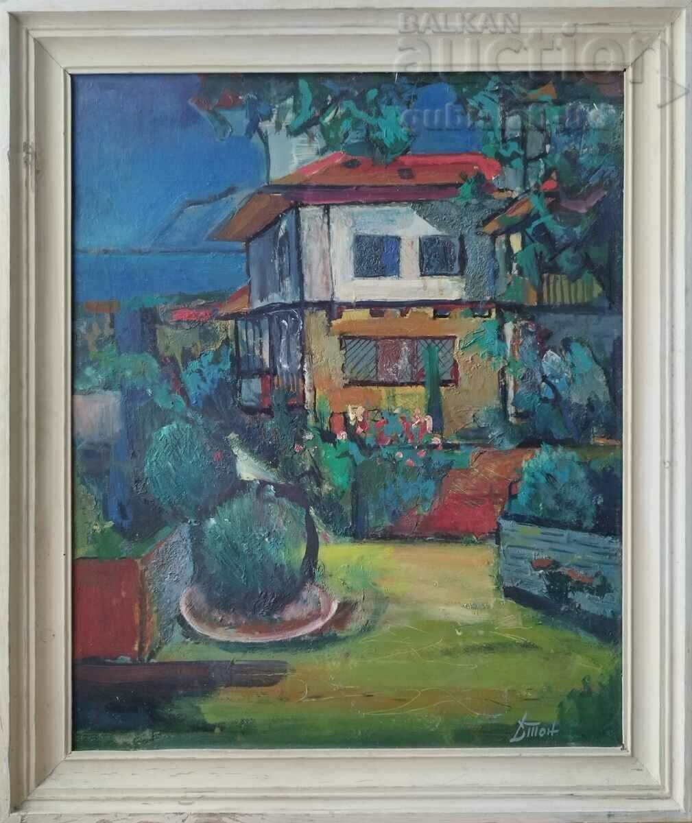 Πίνακας, «House by the sea», κουκούλα. D. Tonchev, (1933-2021)