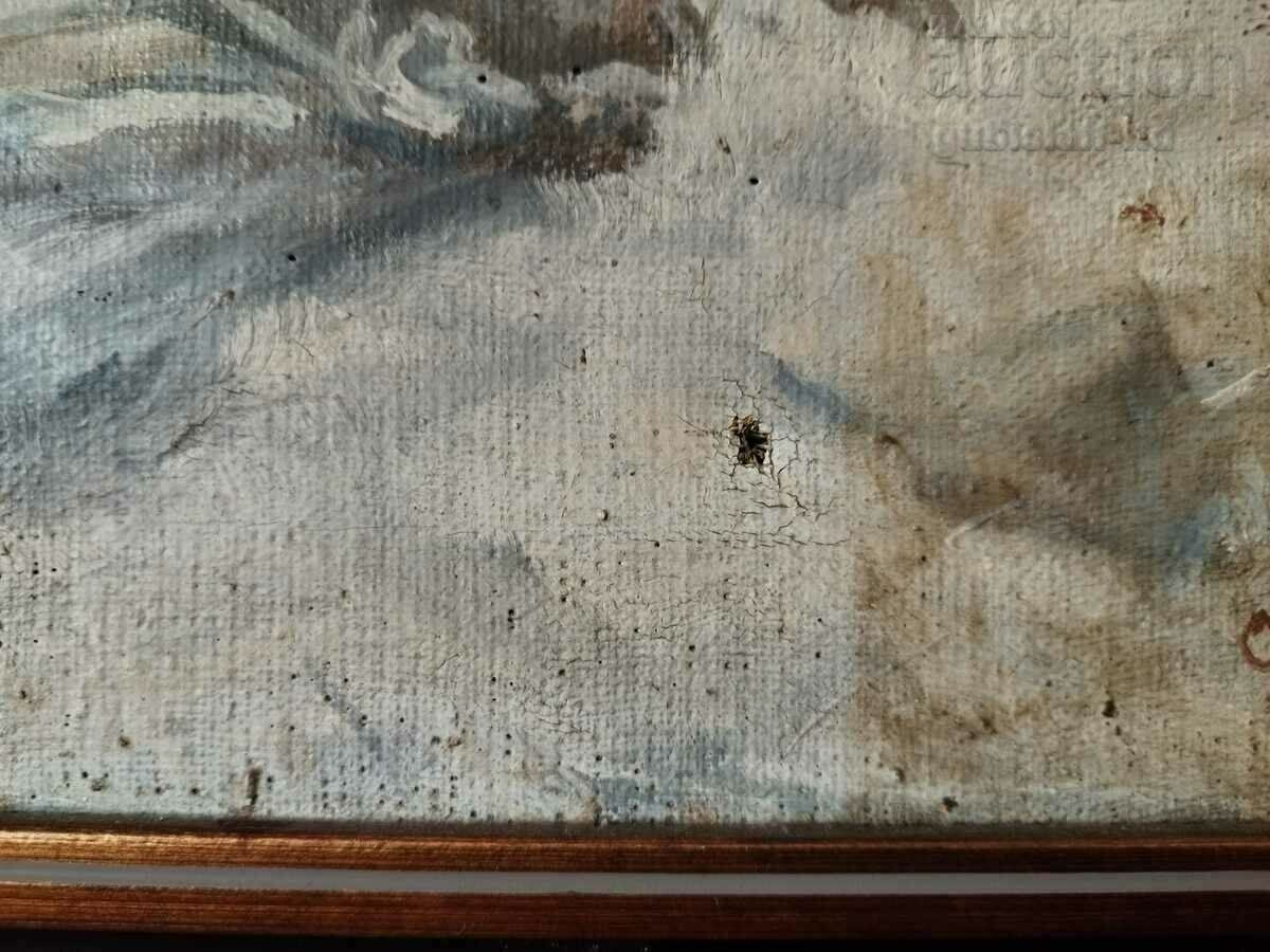 Auction Painting, winter landscape, art. Ya. Petrov, 1970s Auction Painting, winter landscape, art. Ya. Petrov, 1970s