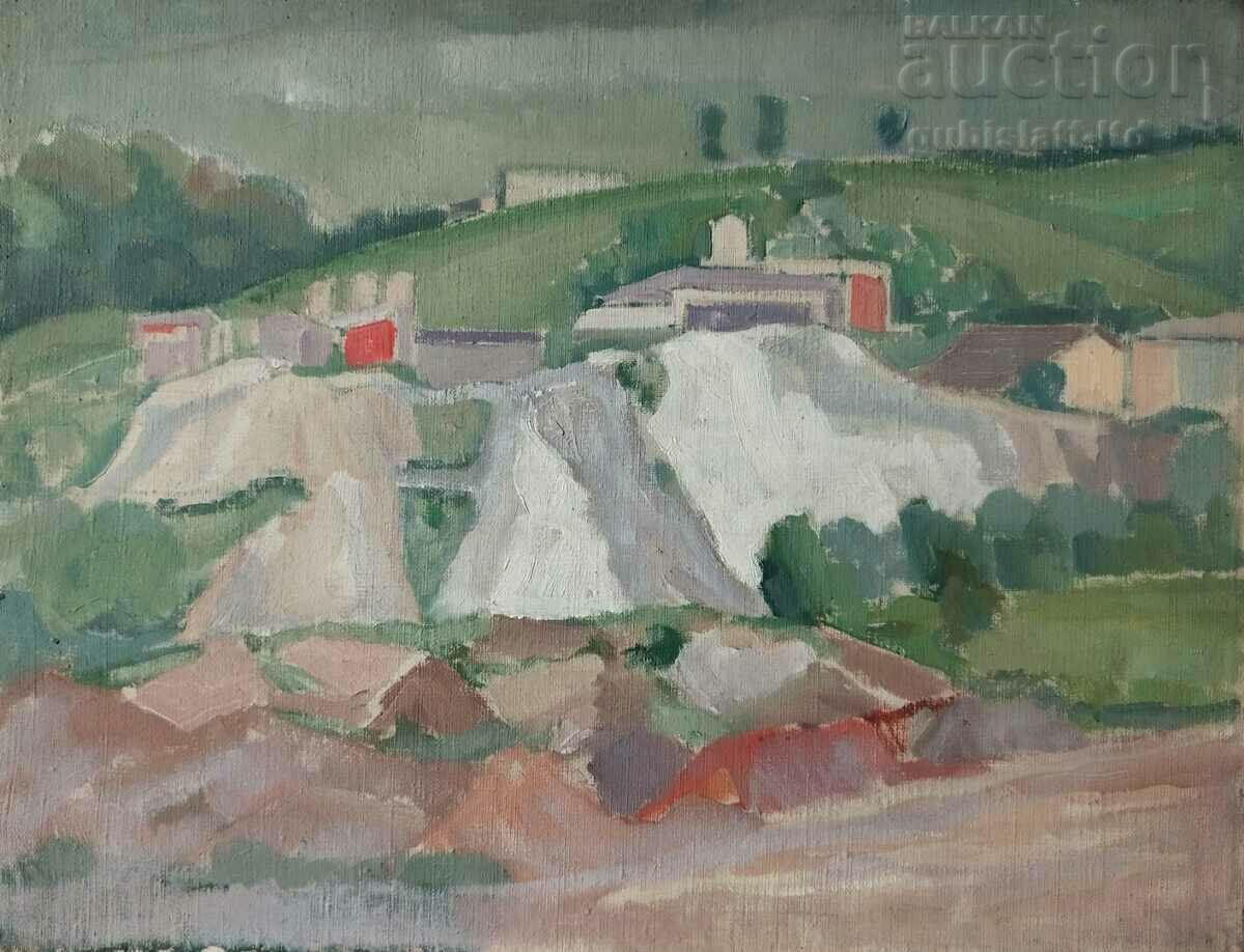 Картина, пейзаж, худ. Жечо Дунев (1926-1975)