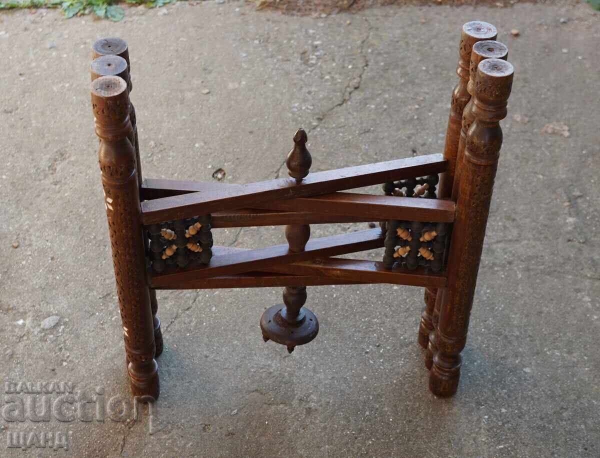 Auction  OLD OTTOMAN WOODEN STAND WITH MOTHER-OF-PEARL FOR TAVA SINIYA
