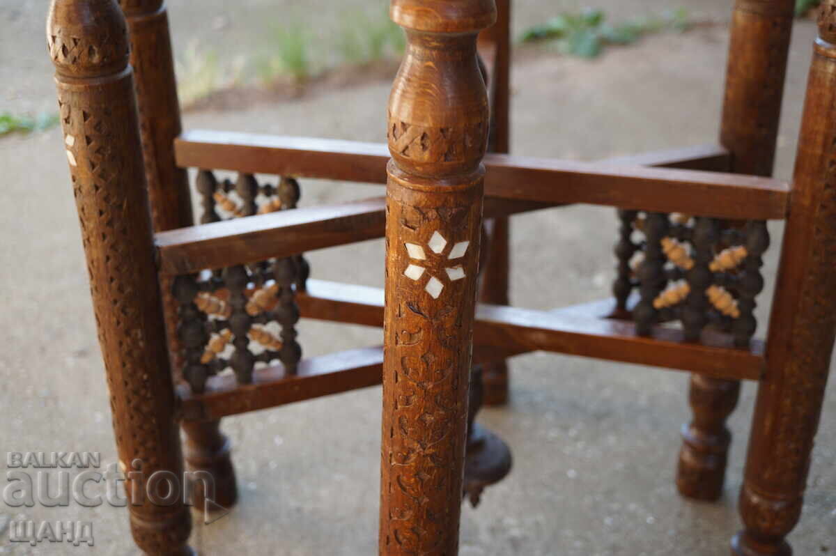 Delivery of OLD OTTOMAN WOODEN STAND WITH MOTHER-OF-PEARL FOR TAVA SINIYA