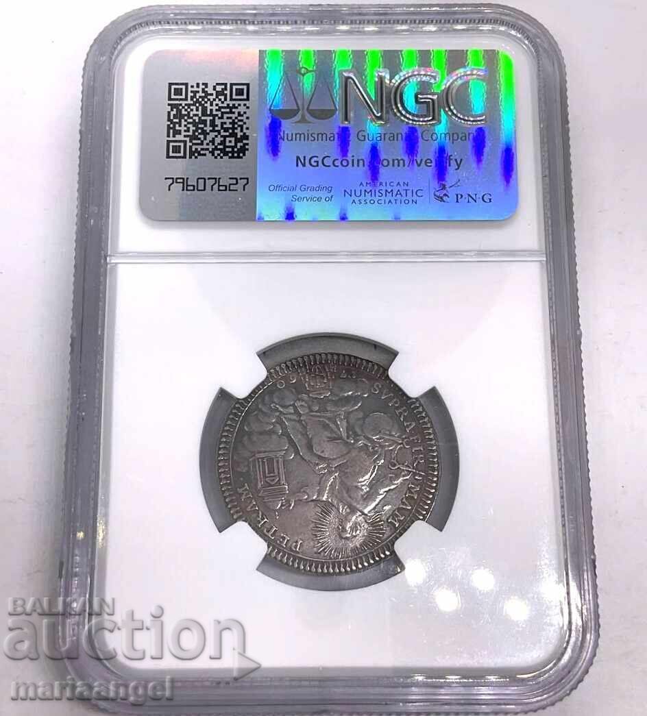 2 Τζούλιο 1760 Βατικανό Κλήμης ΙΓ' NGC VF30 ασήμι - 5