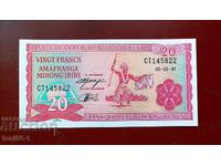 Burundi 20 francs 1997 UNC