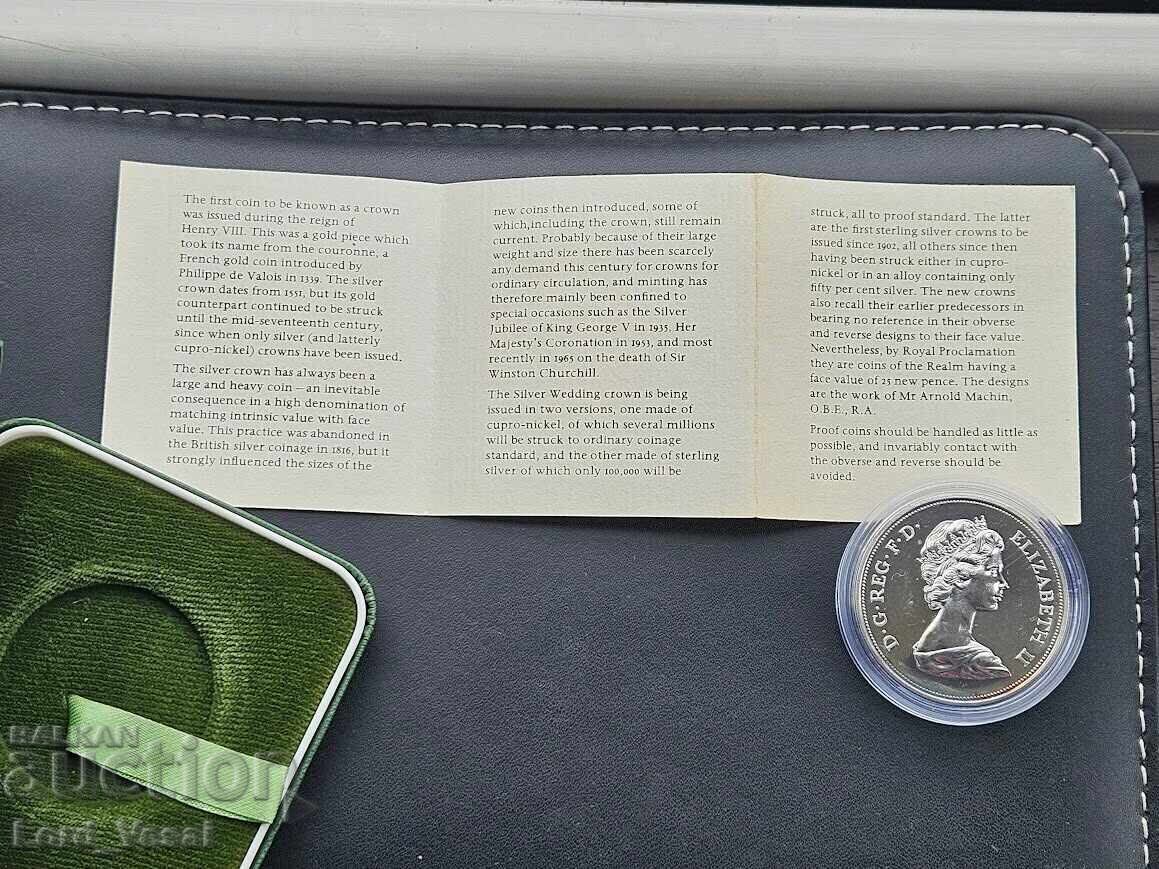 Licitație 25 Pence noi 1972 - Nunta de Argint Marea Britanie Licitație 25 Pence noi 1972 - Nunta de Argint Marea Britanie