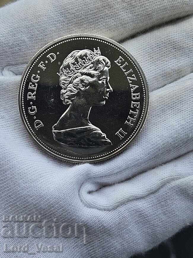 25 Pence noi 1972 - Nunta de Argint Marea Britanie - 5 25 Pence noi 1972 - Nunta de Argint Marea Britanie - 5