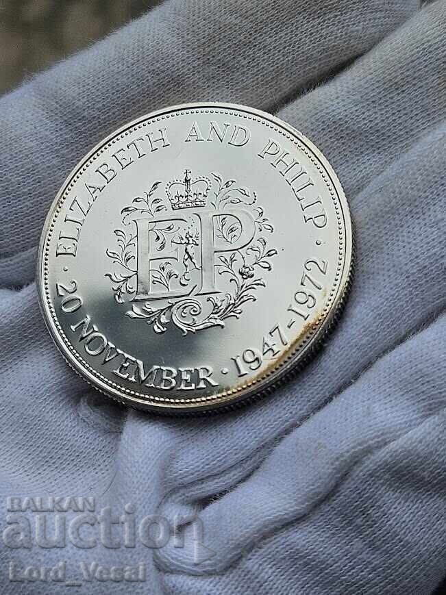 25 Pence noi 1972 - Nunta de Argint Marea Britanie - 6 25 Pence noi 1972 - Nunta de Argint Marea Britanie - 6