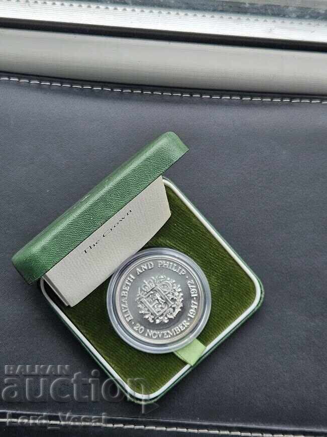 25 Pence noi 1972 - Nunta de Argint Marea Britanie 25 Pence noi 1972 - Nunta de Argint Marea Britanie