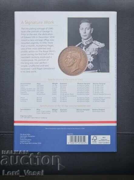 Set istoric de monede din 1945 și Ziua Victoriei (VE Day), Marea Britanie cu preț € 65.00 | 127.13 BGN Set istoric de monede din 1945 și Ziua Victoriei (VE Day), Marea Britanie cu preț € 65.00 | 127.13 BGN