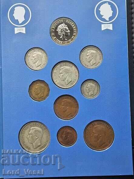 Livrarea Set istoric de monede din 1945 și Ziua Victoriei (VE Day), Marea Britanie Livrarea Set istoric de monede din 1945 și Ziua Victoriei (VE Day), Marea Britanie