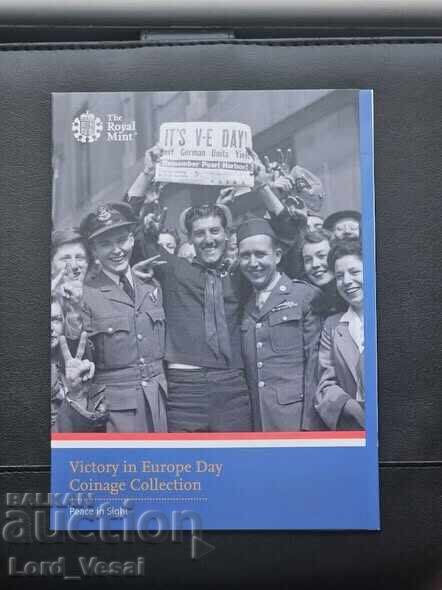 Set istoric de monede din 1945 și Ziua Victoriei (VE Day), Marea Britanie Set istoric de monede din 1945 și Ziua Victoriei (VE Day), Marea Britanie