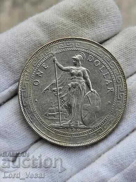 Licitație 1 Dolar (2 șilingi 4 pence) 1899 B (B/Mumbai) Marea Britanie