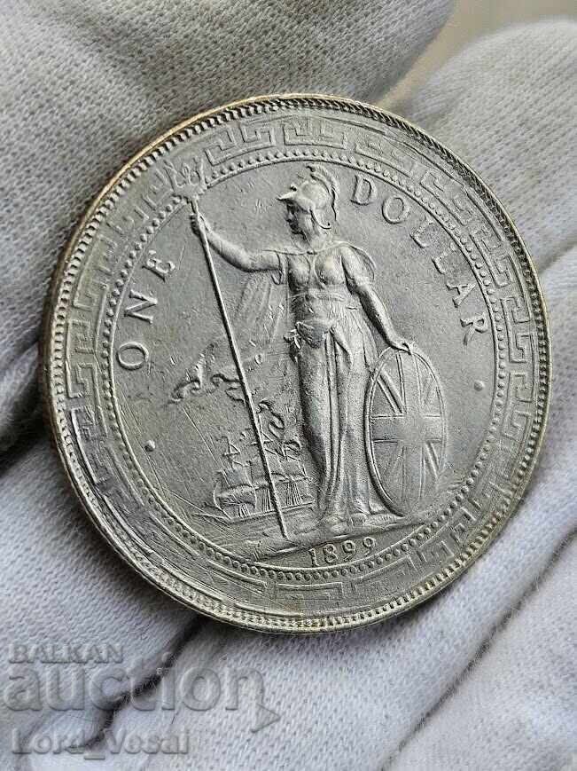 1 Dolar (2 șilingi 4 pence) 1899 B (B/Mumbai) Marea Britanie - 5