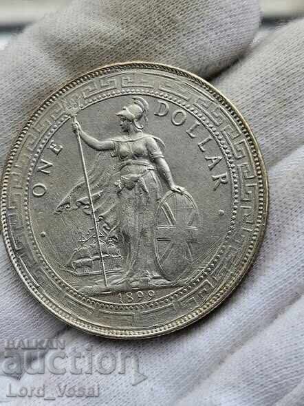 1 Dolar (2 șilingi 4 pence) 1899 B (B/Mumbai) Marea Britanie
