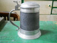 Cana de bere metalica cu capac - Germania