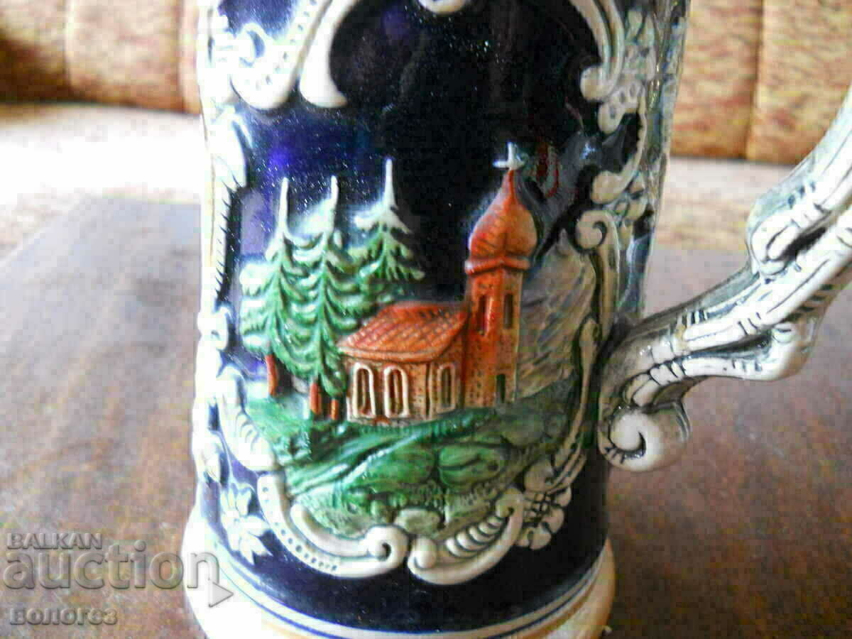 Cană mare de ceramică pentru bere "Original King" - Germania - 6 Cană mare de ceramică pentru bere "Original King" - Germania - 6