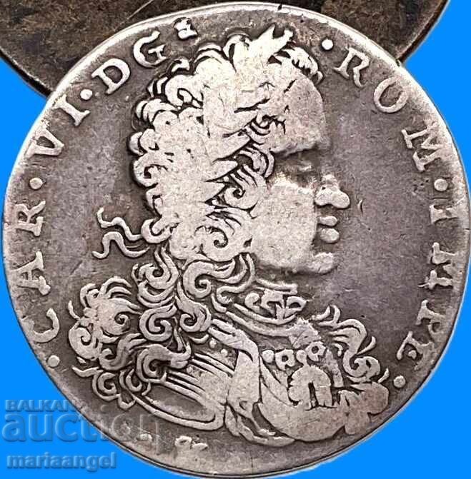 20 Грана 1715 Италия Тари Карл VI сребро - 5 20 Грана 1715 Италия Тари Карл VI сребро - 5