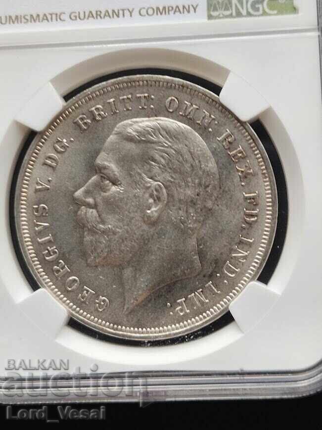 1 краун 1935 NGC MS63 - Люлеещо се Конче Великобритания - 5