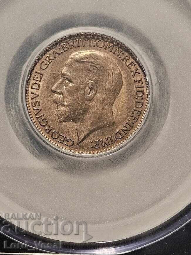 Auction  1 Farthing 1927-G5-4/B Fr. 607 CGS UNC 82 Great Britain