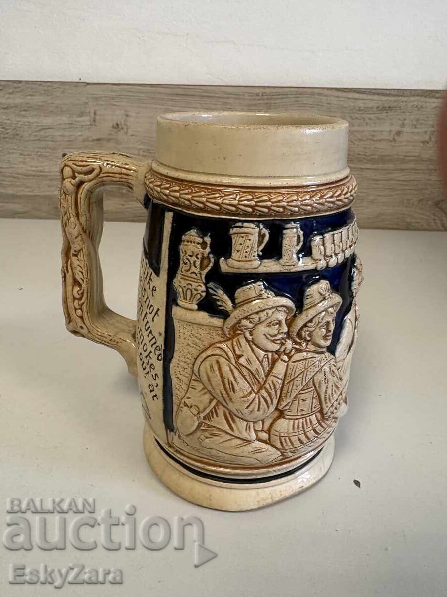 Licitație tradițională halbă de bere germană din ceramică