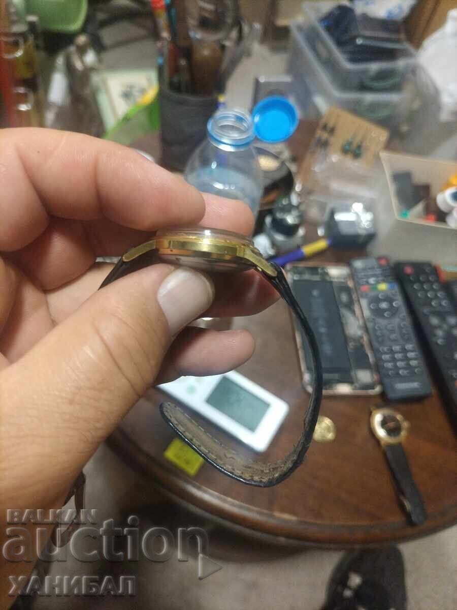 GOLD-PLATED JUNGHANS WATCH WORKING - 5