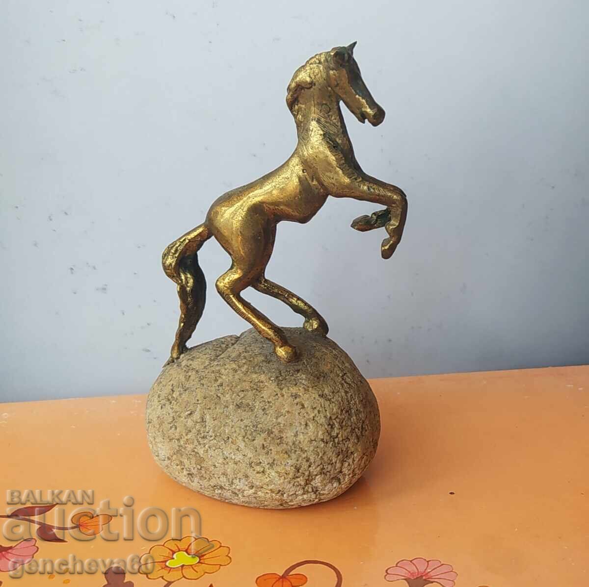 Statuetă veche de autor din bronz - 6