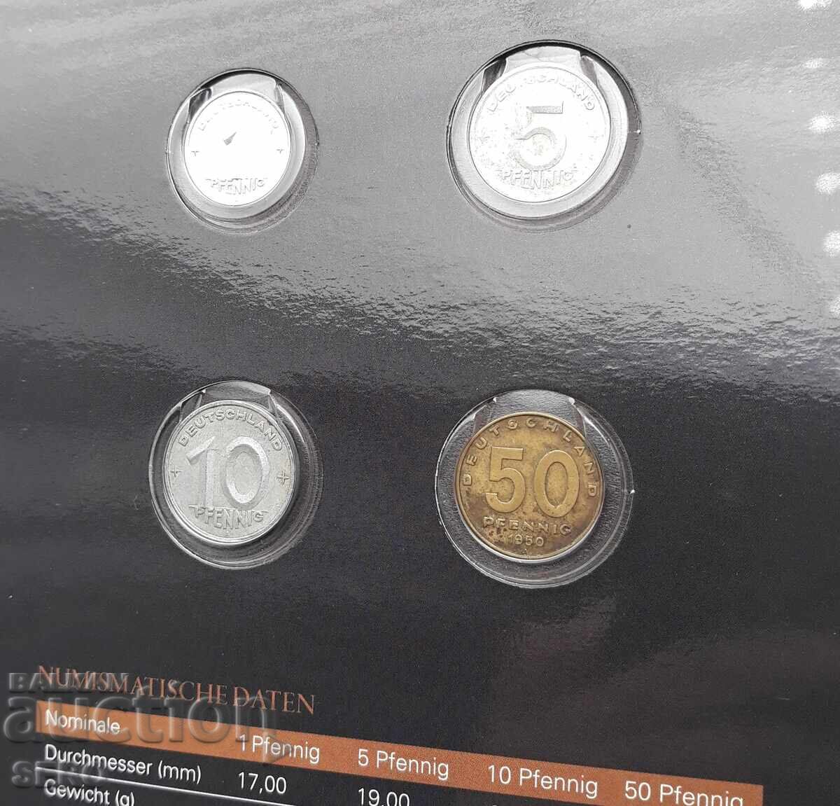 Germany-SET-70s German c.-4 FRG coins and 4 GDR coins - 5
