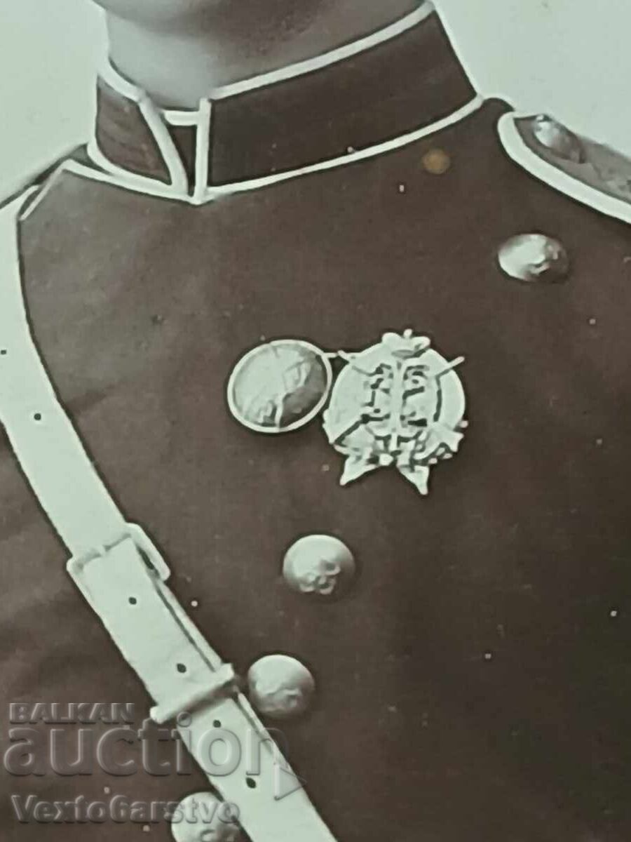 Fotografie-Poză veche-Carton-MILITAR-OFIȚER-UNIFORMĂ cu preț € 29.00 | 56.72 BGN