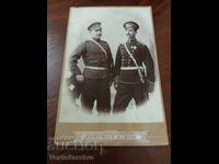 Fotografie-Poză veche-Carton-MILITAR-OFIȚER-UNIFORMĂ