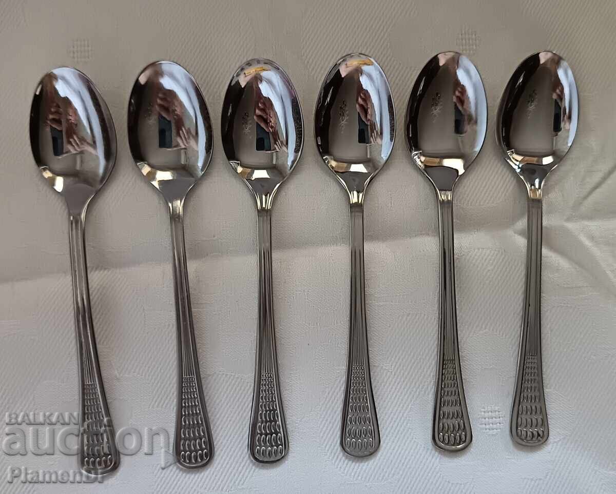 Set of 6 small teaspoons, Petko Denev Gabrovo