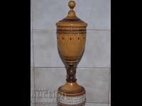 Wooden award bowl, winner, laureate, honor student