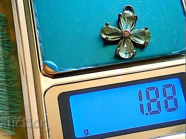 Доставка на сръберна весулка със скапо ценен камък