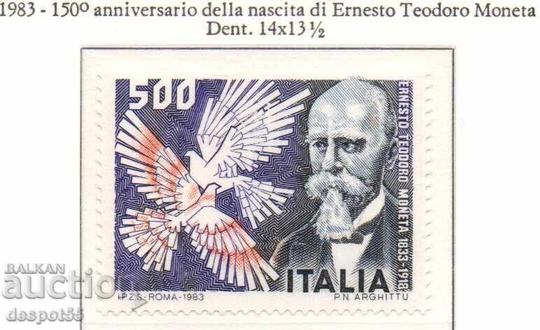 1983. Италия. 150-годишнина от рождението на Ернесто Монета. 1983. Италия. 150-годишнина от рождението на Ернесто Монета.