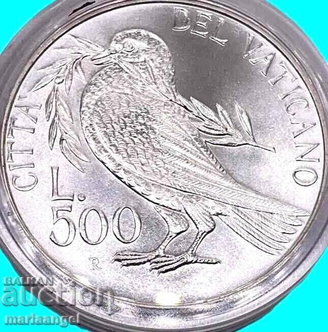 Livrarea 500 lire 1993 Vatican argint cutie certificat UNC