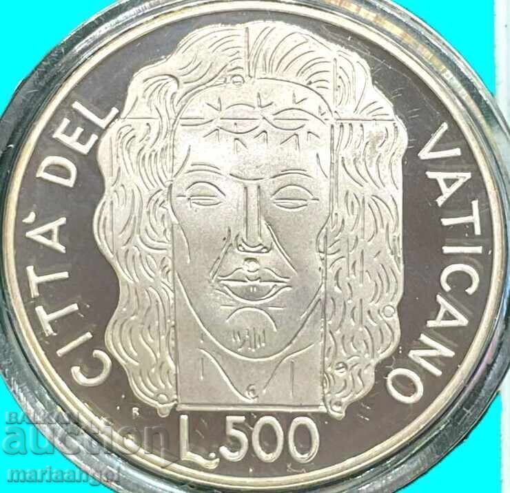 Licitație 500 lire 1998 Vatican argint cutie certificat UNC PROOF Licitație 500 lire 1998 Vatican argint cutie certificat UNC PROOF