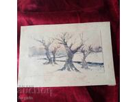 Bulgarian watercolor and military caricature